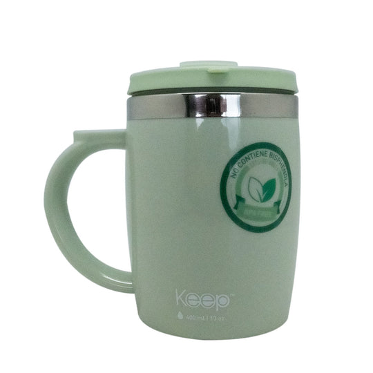 Mug Termo Keep Acero Inoxidable 400 ML - Pistacho