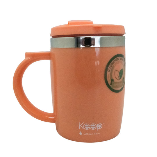 Mug Termo Keep Acero Inoxidable 400 ML - Coral