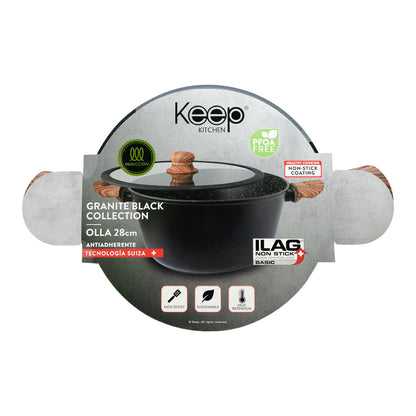 Olla 28cm Granite Line Keep