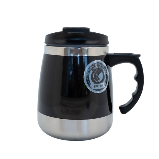 Mug Termo Keep Acero Inoxidable 400 ML - Negro