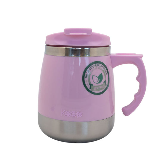 Mug Termo Keep Acero Inoxidable 400 ML - Rosa