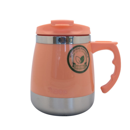 Mug Termo Keep Acero Inoxidable 400 ML - Coral