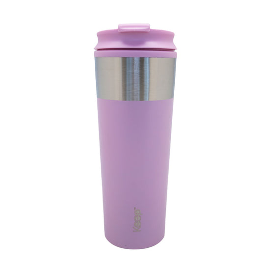 Mug Metálico Keep Acero Inoxidable 450 ML - Rosa