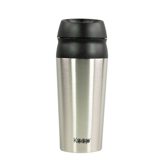 Mug Botón Keep Acero Inoxidable 450 ML - Negro