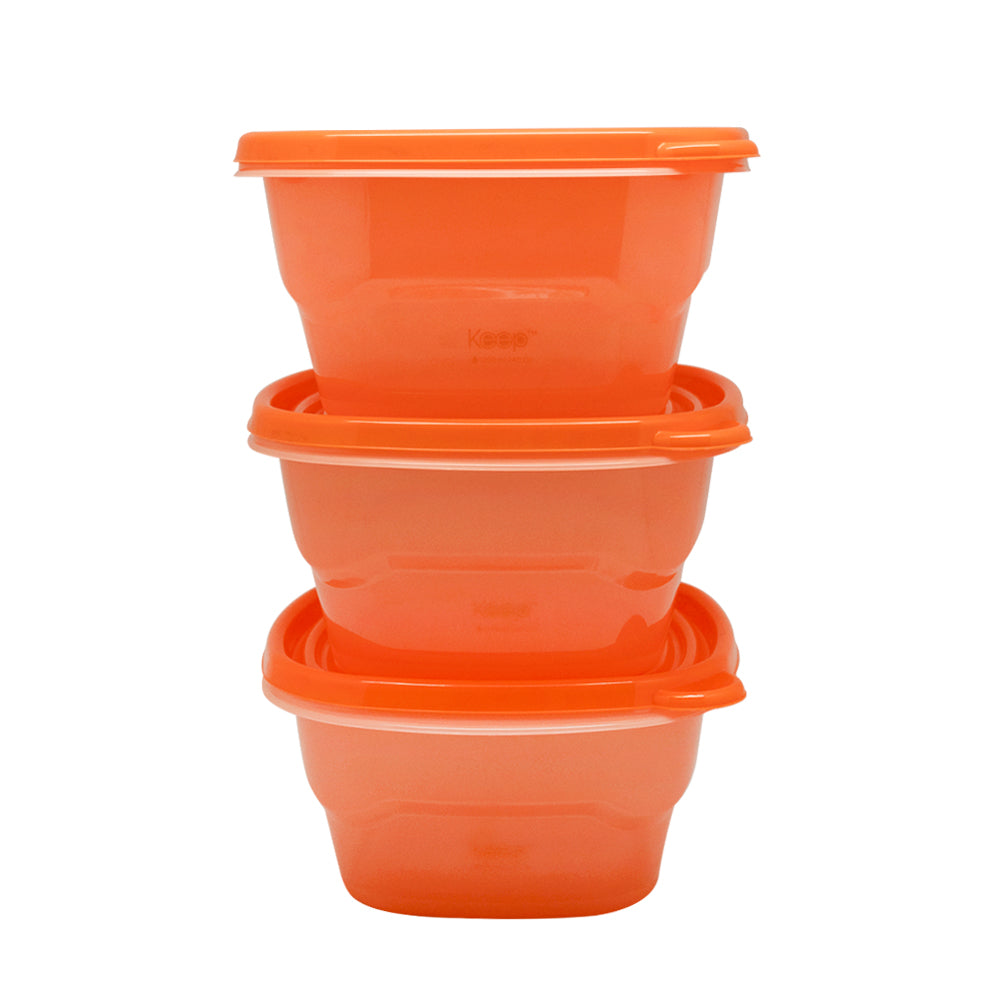 Set 3 Contenedores Keep Herméticos Apilables 1200ml