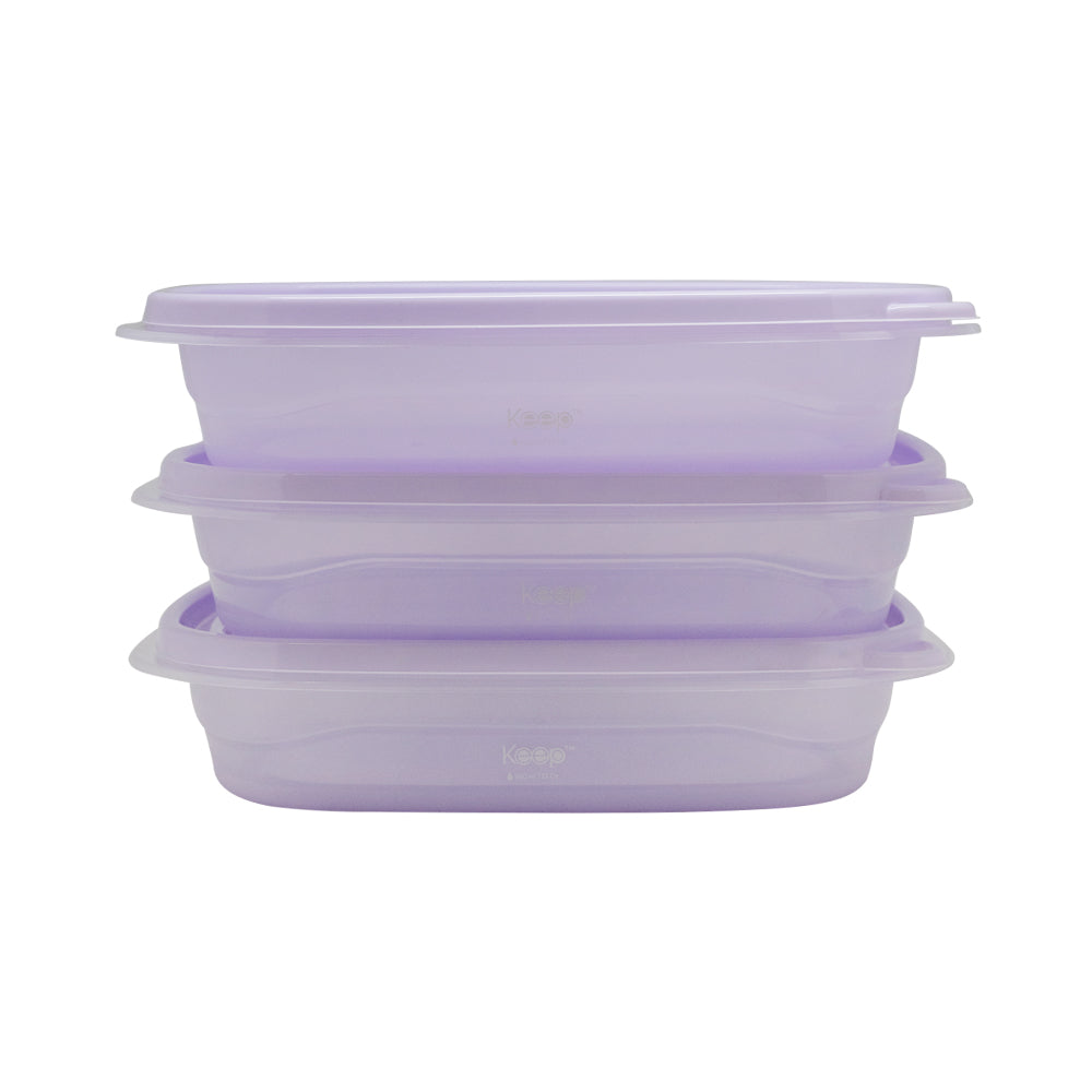 Set 3 Contenedores Keep Herméticos Apilables 950ml