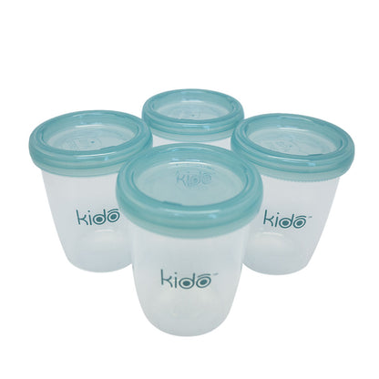 Set 4 Vasos Contenedores Kido 180ml