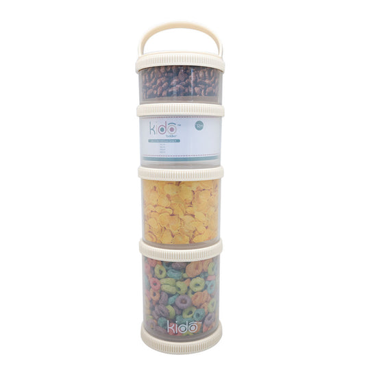 Set 4 Contendedores Apilables Kido - Amarillo