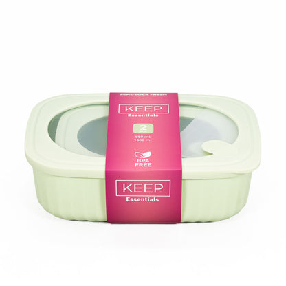 Set Herméticos Essentials 1600ml + 850ml Keep
