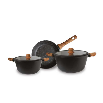 Batería de Cocina Antiadherente 5 piezas Keep Granite Line